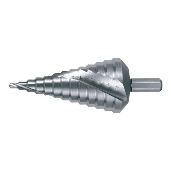 Ruko Stufenbohrer HSS Co 5, Spiralgenutet Mit Kreuzanschliff GrößE 5 (101056E)-image
