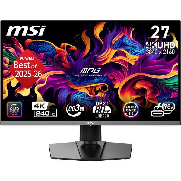 MSI MPG 272URXDE QD-OLED 4K Ultra HD Gaming Display 68,6 Cm (27")-image