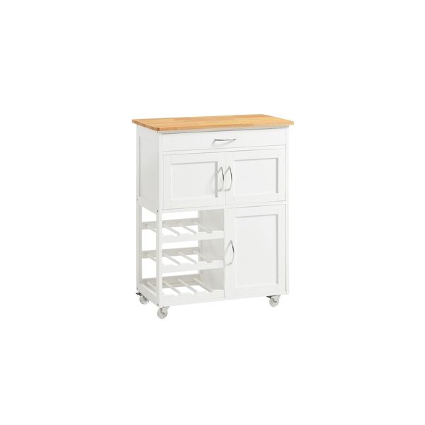 sobuy KüChenwagen Mit 1 Schublade Weiß 67X37,5X86Cm Modern-image