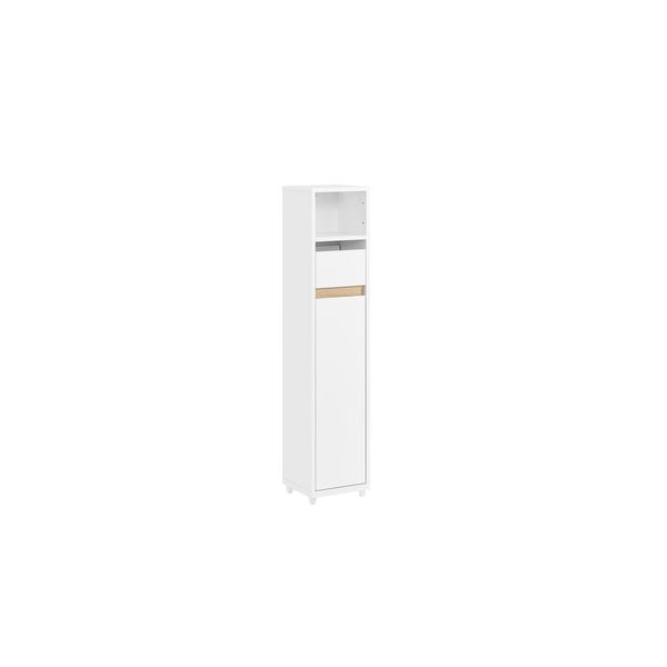 sobuy Badunterschrank Mit 1 Schublade Weiß 19,6X19,6X95,6Cm Funktional-image