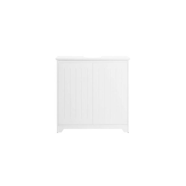 sobuy Waschbeckenunterschrank Mit 2 TüRen Weiß 60X30X60Cm Modern-image