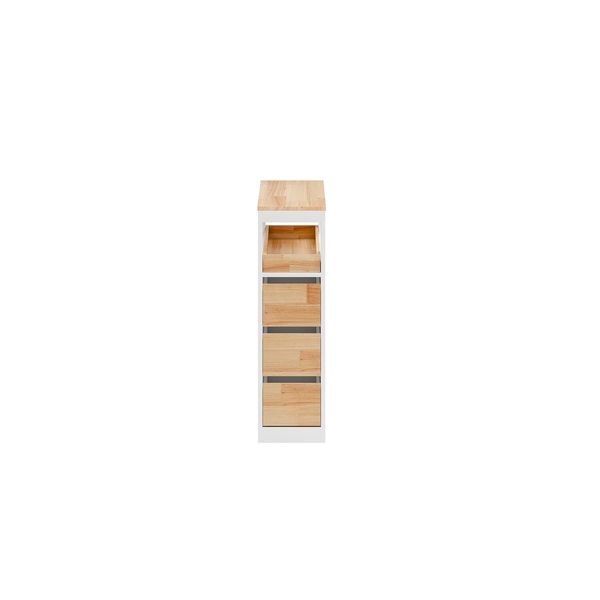 sobuy Badunterschrank Mit 3 Schubladen Weiß 65X23X82Cm Minimalistisch-image