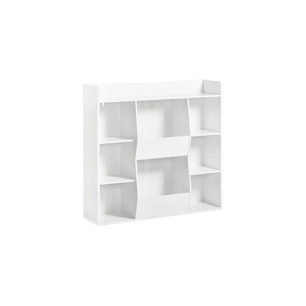 sobuy Kinderregal Mit 8 FäChern Weiß 105,8X33,5X104Cm Modern-image