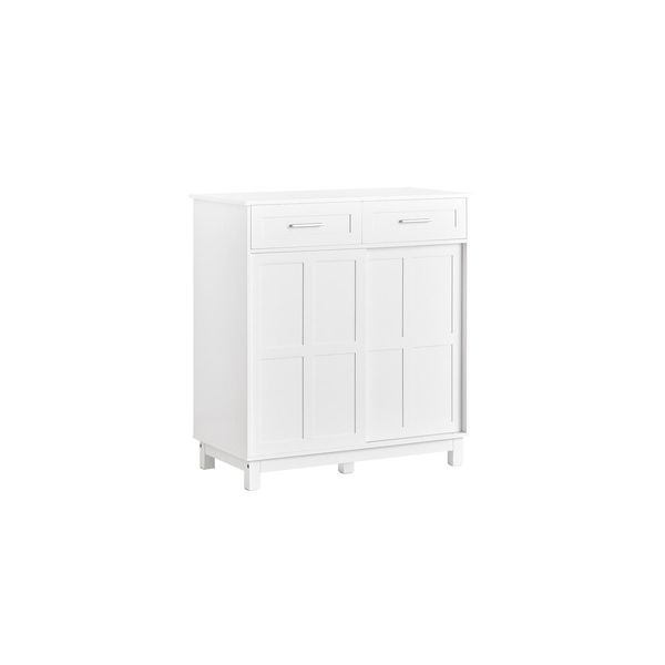 sobuy Sideboard Mit Einer Schublade Weiß 80X40X85Cm Modern-image