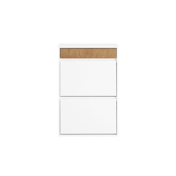 sobuy Schuhschrank Mit 1 Schublade Weiß 61X25X91Cm Nordisch-image