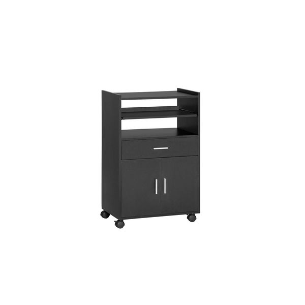 sobuy KüChenwagen Mit 1 Schublade Schwarz 59X40X92Cm Funktional-image