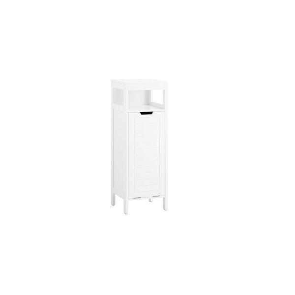sobuy Badunterschrank Mit 1 Ablage Weiß 30X30X89Cm Funktional-image