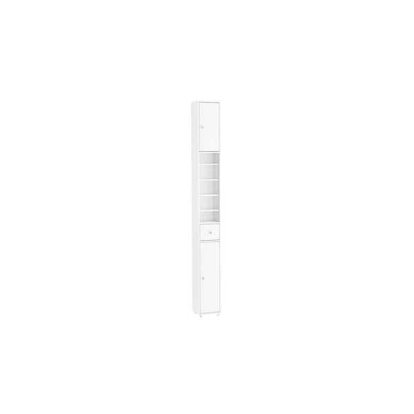 sobuy Badezimmer-Hochschrank Mit 1 Schublade Weiß 20X20X180Cm Funktional-image