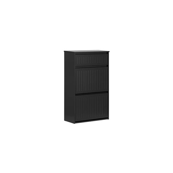 sobuy Schuhschrank Mit 1 Schublade Schwarz 61X26X100Cm Funktional-image