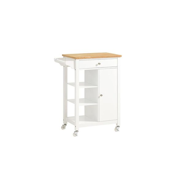 sobuy KüChenwagen Mit 1 Schublade Weiß 67,5X40X86,5Cm Modern-image