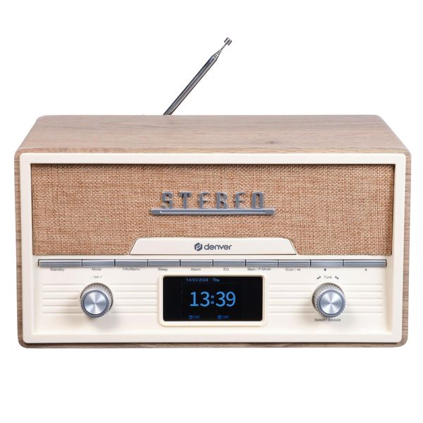 Denver MDA-525 Musikanalage–Radio, Cd-Player, Bluetooth, Hellbraun-image