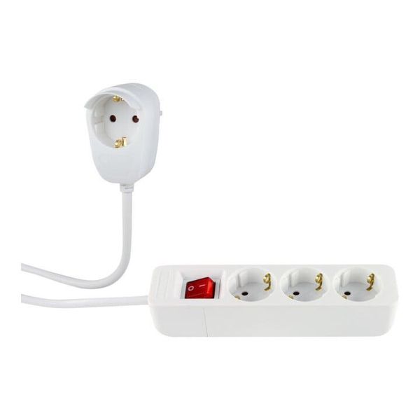 Rev Steckdosenleiste 3+1-Fach M.Schalter Weiß 2M Powersplit (0012392114)-image