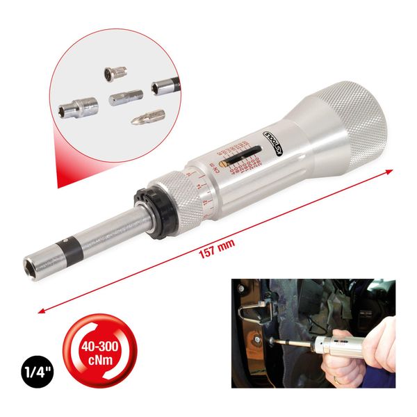 Ks Tools 1/4" Esd Drehmomentschraubendreher Mikrometerskala, 40-300Cnm (516.3235)"-image