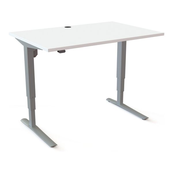 Stier Elektrisch HöHenverstellbarer Schreibtisch 501-43 120 X 80Cm Weiß Melaminbeschichtet 65-125Cm (907765)-image