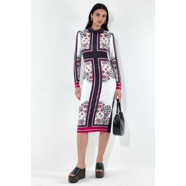 Bedrucktes Bodycon-Midi-Kleid-image