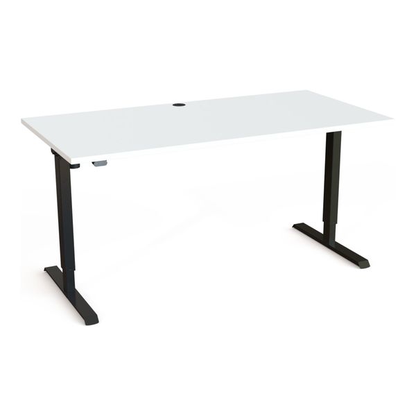 Stier Elektrisch HöHenverstellbarer Schreibtisch 501-20 160 X 180 Cm Weiß Schwarz (907742)-image