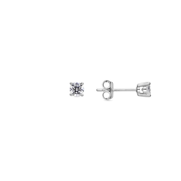 Luxenter Sterling Silber 925 Ohrringe Mit Rhodiniertem Brillant Zirkonia - Kyoro-image
