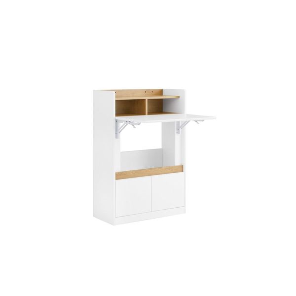 sobuy Schreibtisch Mit 2 Schubladen Holzfarbe 63X67X93Cm Funktional-image