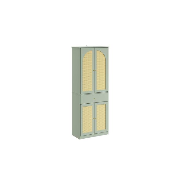 sobuy Schuhschrank, Schuhkommode, Flurschrank Mit 1 Schublade GrüN 70X34X180Cm Modern-image