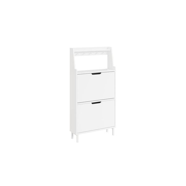 sobuy Schuhschrank 2 TüRen Weiß 60X19X119Cm Modern-image