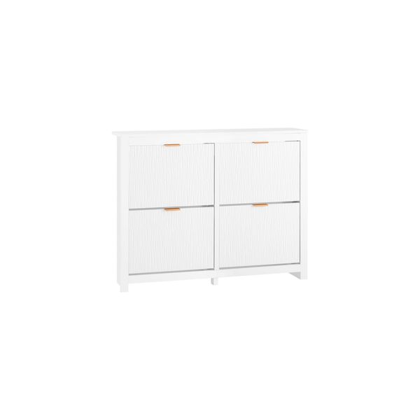 sobuy Schuhschrank 4 TüRen Weiß 104X23X82Cm Modern-image