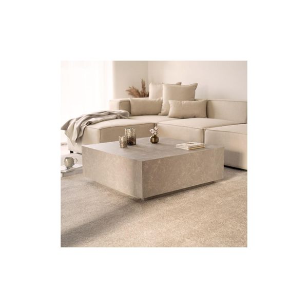 Home Deluxe Couchtisch Marmor Amiri XL - 95 X 95 Cm Grau-image