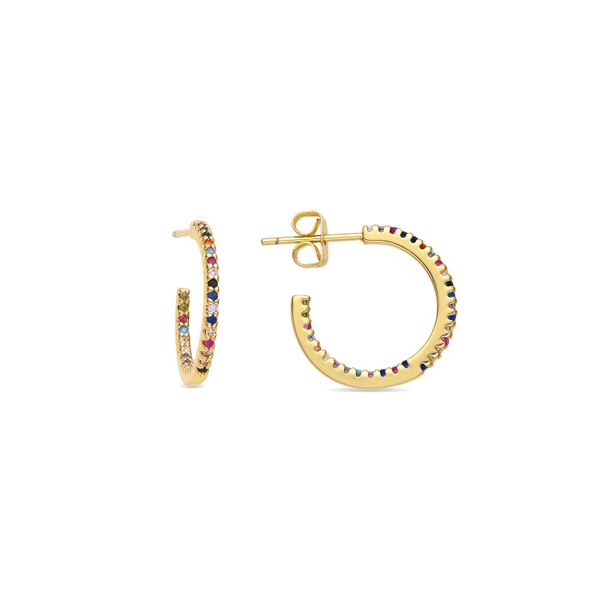 Luxenter Ohrringe Mit Mehrfarbigen Zirkonia 18K Gold - Kumo-image