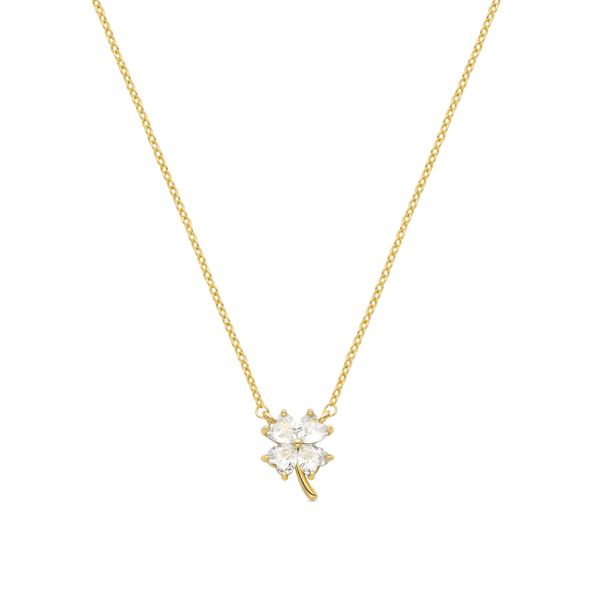 Luxenter Halskette Aus 18K Gelbgold Mit Brillant Zirkonia - Trak-image