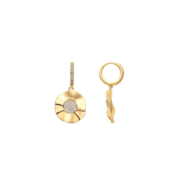 Luxenter Ohrringe Mit GläNzenden Zirkonia 18K Gold Finish - Delim-image