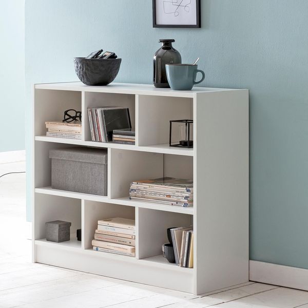 FineBuy BüCherregal SV51829 Holzregal Standregal Holz Regal Flurregal Modern-image
