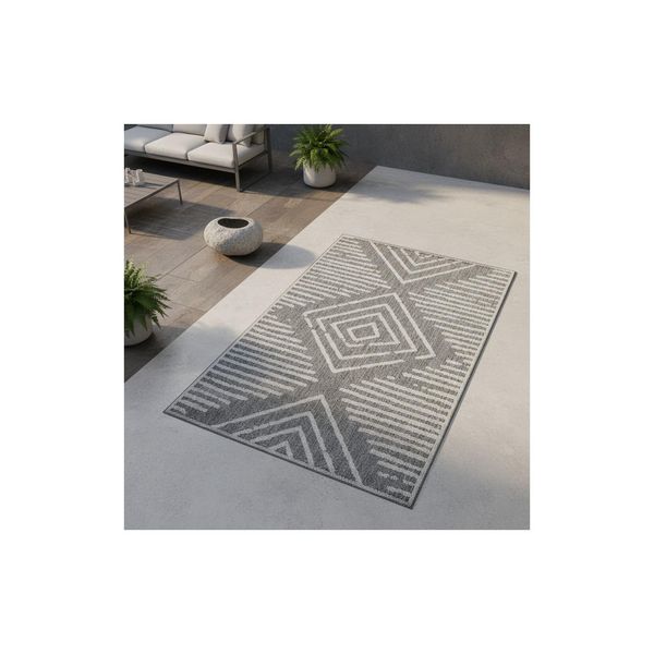 Outdoorteppich Liria, Gestreift, Grau, 80 X 250 Cm-image