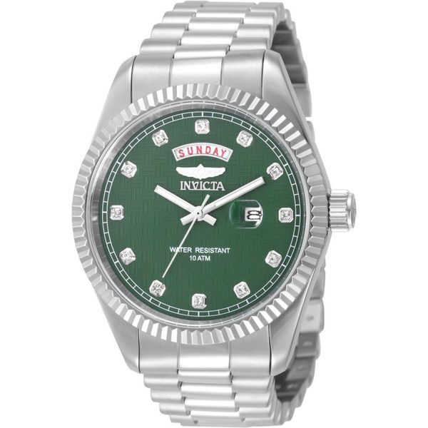 Invicta Specialty 51044 Herrenuhr - Quarzwerk - Edelstahl Mit GrüNem Zifferblatt - 43 Mm-image