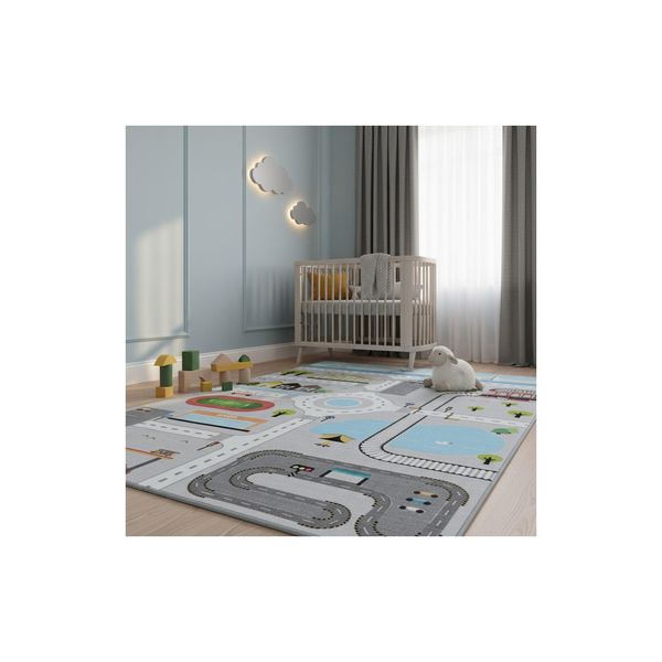 Kinderteppich Traun, Mit SpielstraßEn-Motiv, Grau, 120 X 170 Cm-image