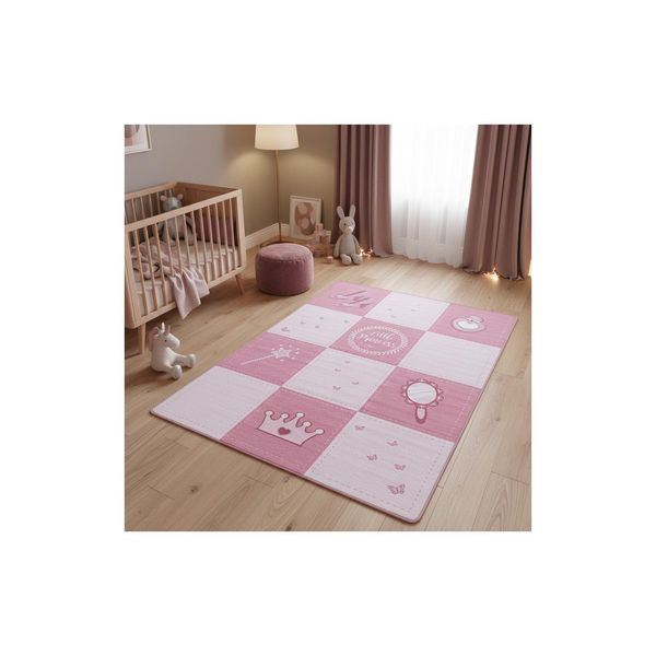 Kinderteppich Traun, Mit Prinzessin-Motiv, Rosa, 120 X 170 Cm-image