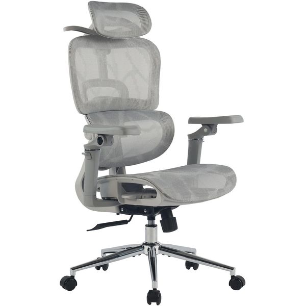 CLP BüRostuhl Ergonomisch Mit KopfstüTze Jenson, Schreibtischstuhl HöHenverstellbar Lehne Bis 135° Neigbar LordosenstüTze, Drehstuhl Bis 150 Kg-image