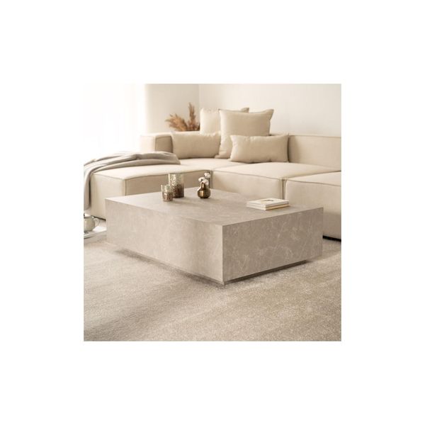 Home Deluxe Couchtisch Marmor Amiri XXL - 120 X 80 Cm Grau-image