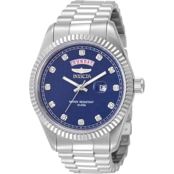 Invicta Specialty 51043 Herrenuhr - Quarzwerk - Edelstahl Mit Blauem Zifferblatt - 43 Mm-image