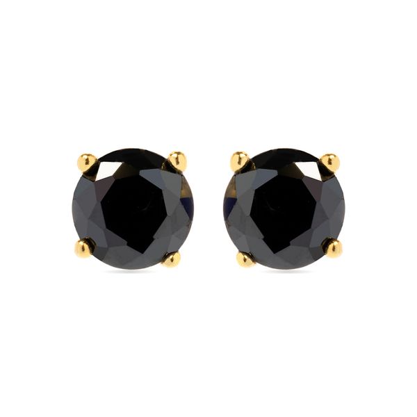 Luxenter Ohrringe, 925Er Sterlingsilber Und 18K Vergoldeter Onyx Zirkonia-image