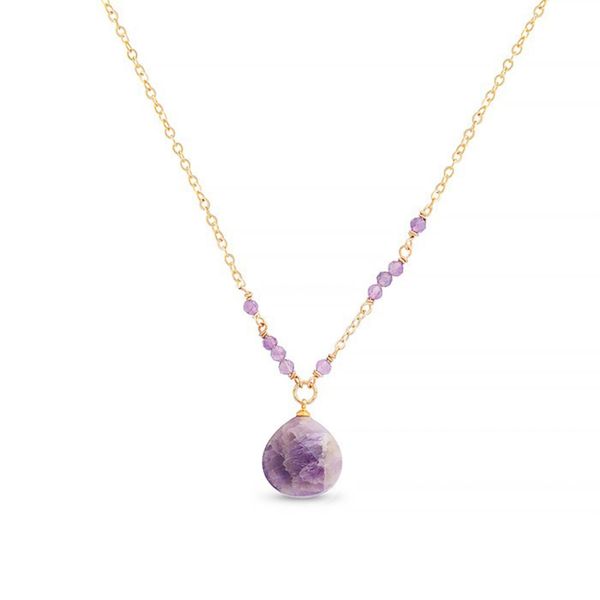 Luxenter Halskette, Metalllegierung Zoqoyi Und NatüRlicher Amethyst 18K Vergoldet-image