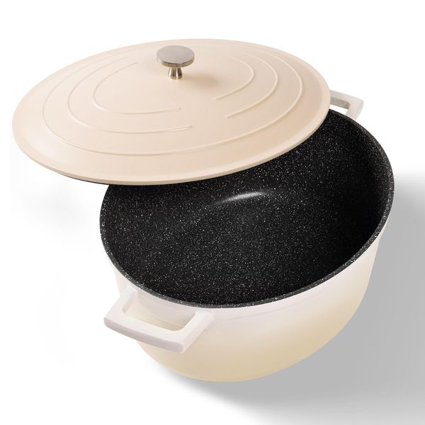 Stoneline Creme Gourmet BräTer 32X25 Cm Mit Deckel, Backofen Und Induktion Geeignet, Antihaft-image