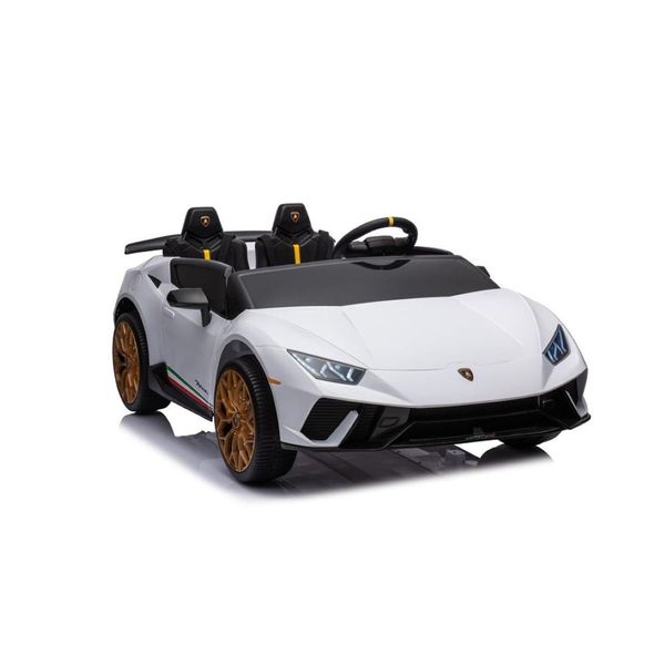 Es-Toys Kinder Elektroauto Lamborghini Huracan Spider Zweisitzer, Eva-Reifen Weiß-image
