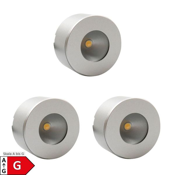 LED Unterbauleuchte, Mini-Star, Silber-Grau, Warmweiss, 3Er SET-image