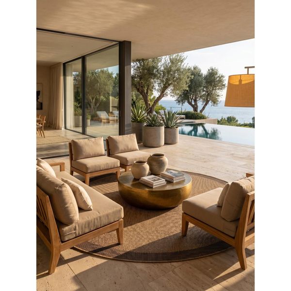 Teppich Outdoor Arlberg In Beige, In Jute-Optik, Aus Polypropylen, Ø 160 Cm-image