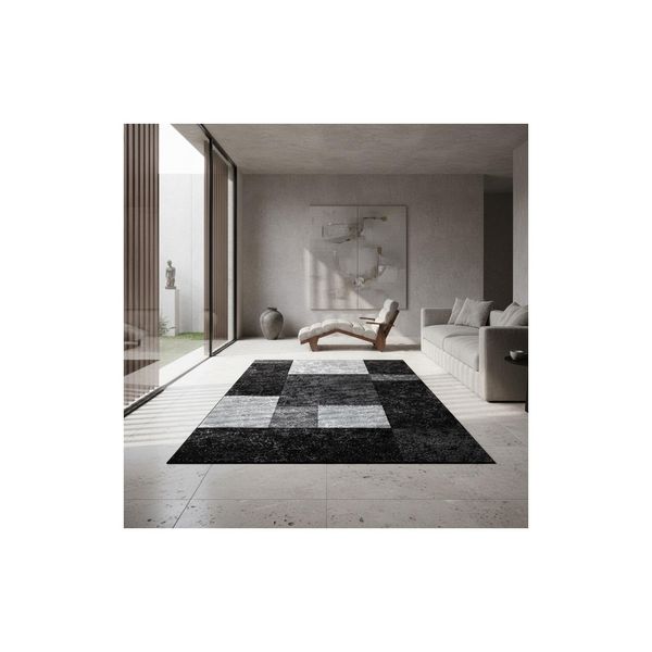 Kurzflorteppich Latemar, Kariert, Schwarz, 200 X 290 Cm-image
