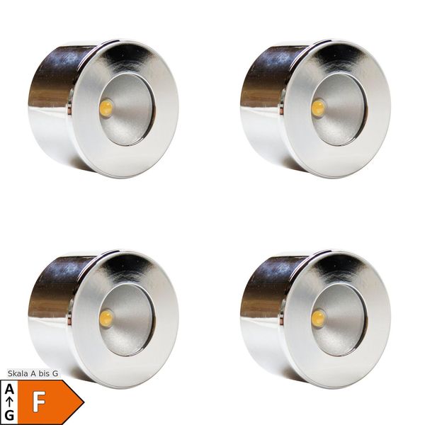LED Unterbauleuchte, Mini-Star, Chrom, Warmweiss, 4Er SET-image