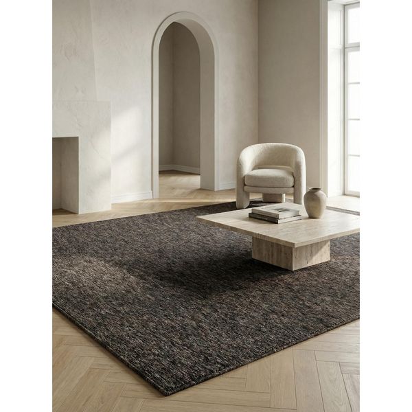 Teppich Kurzflor Ammer In Braun, Einfarbig, 140 X 200 Cm-image