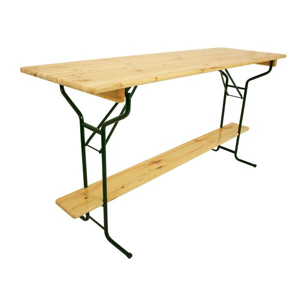 Stehtisch Bamberg 220Cm Klappbar, Metall + Holz Lackiert, Mit Fuss-StüTze-image