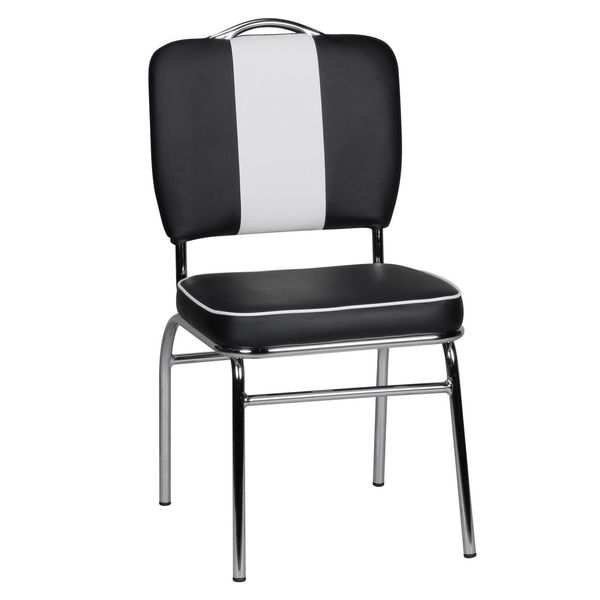 Wohnling Esszimmerstuhl American Diner WL1.716 Schwarz/Weiß-image