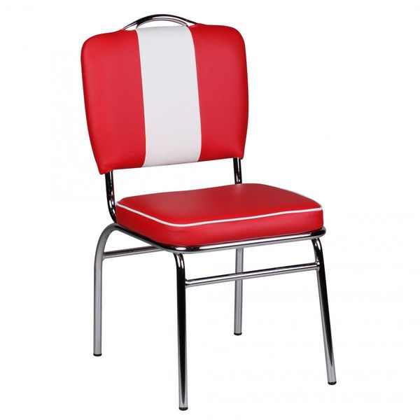 Wohnling Esszimmerstuhl American Diner WL1.715 Rot/Weiß-image