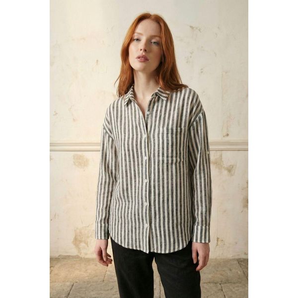 Gestreiftes Button-Down Hemd-image
